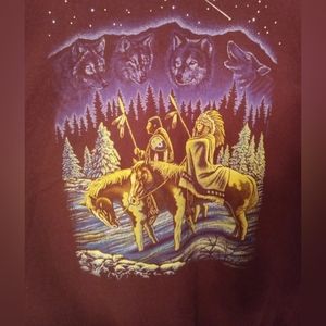 Men’s Vintage crewneck pullover Native American sweatshirt! Converse 90s